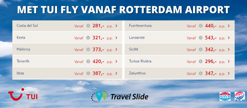 TUI FLY VANAF OOK VANAF AMSTERDAM